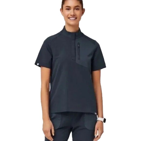 Figs Scrub Top Women's XXL Blue Dark Harbor "Jundah" Medical Style W21SW1005 - Picture 1 of 14